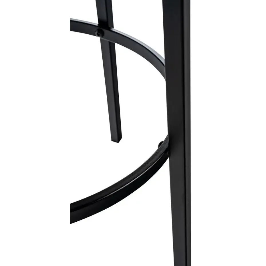 CLP Barkruk Kamari mat zwart Frame - Fluweel - zwart