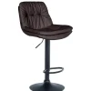 CLP Barkruk Laurel zwart Frame - Kunstleer - bruin