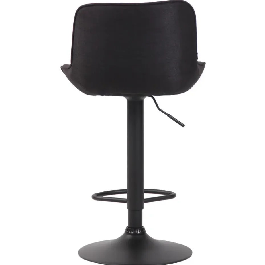 CLP Barkruk Lentini zwart Frame - Stof - zwart