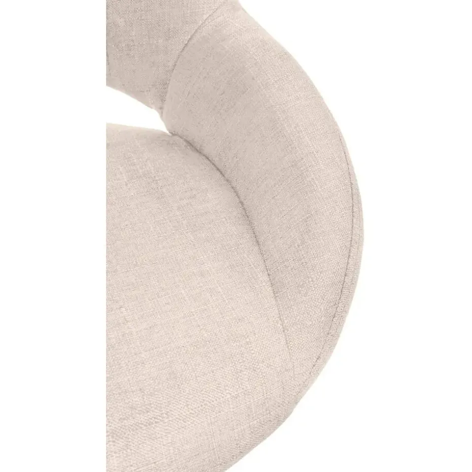 CLP Barkruk Milet zwart Frame - Stof - creme