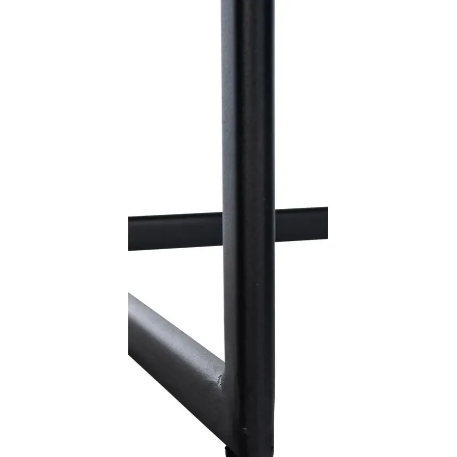 CLP Barkruk Newport zwart Frame - Stof - donkergrijs