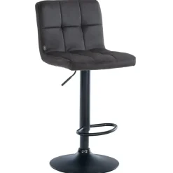 CLP Barkruk Peru zwart Frame - Fluweel - zwart