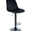 CLP Barkruk Toni zwart Frame - Fluweel - zwart