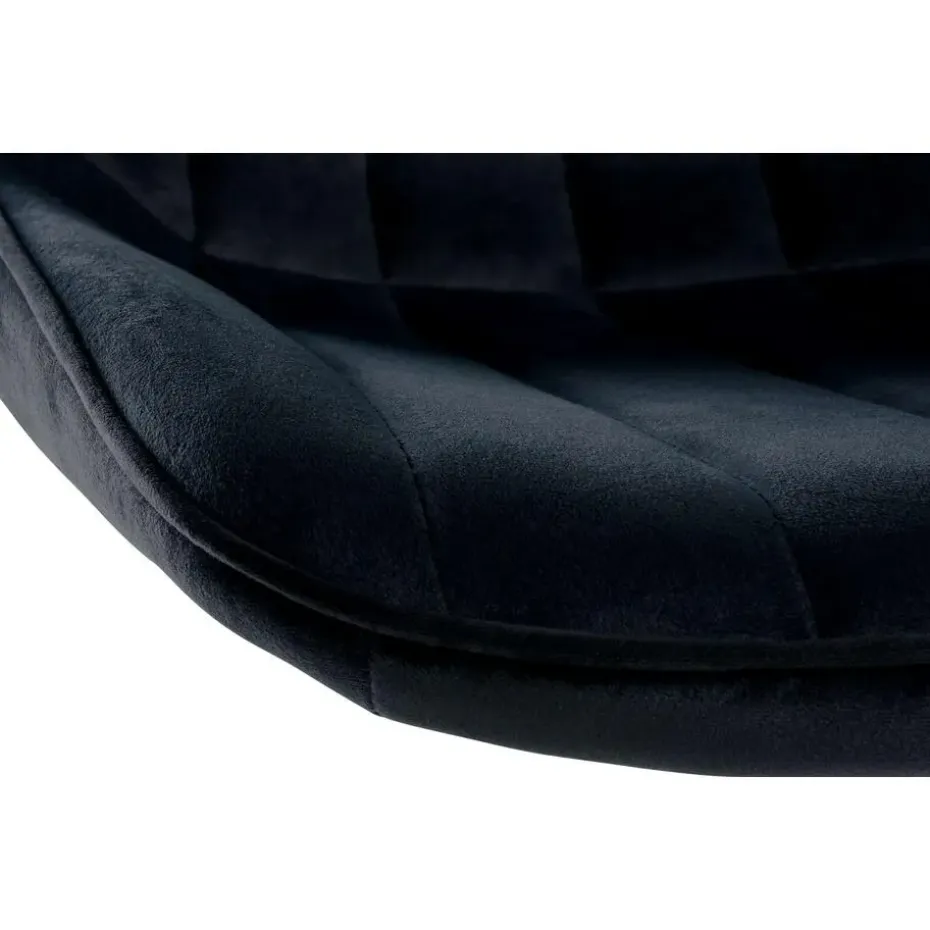 CLP Barkruk Toni zwart Frame - Fluweel - zwart