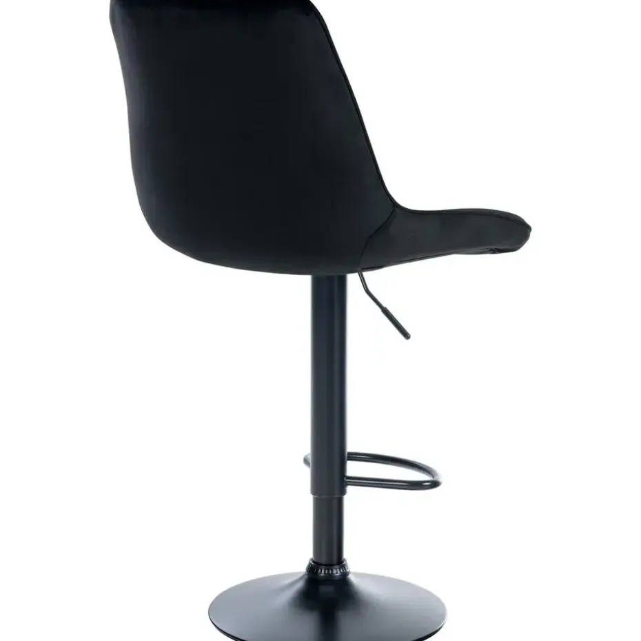 CLP Barkruk Toni zwart Frame - Fluweel - zwart