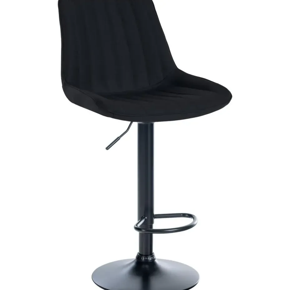 CLP Barkruk Toni zwart Frame - Stof - zwart