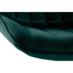 CLP Barkruk Toni zwart Frame - Fluweel - groen