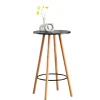 CLP Bartafel Mijas natura (ronde) Frame - Hout - zwart