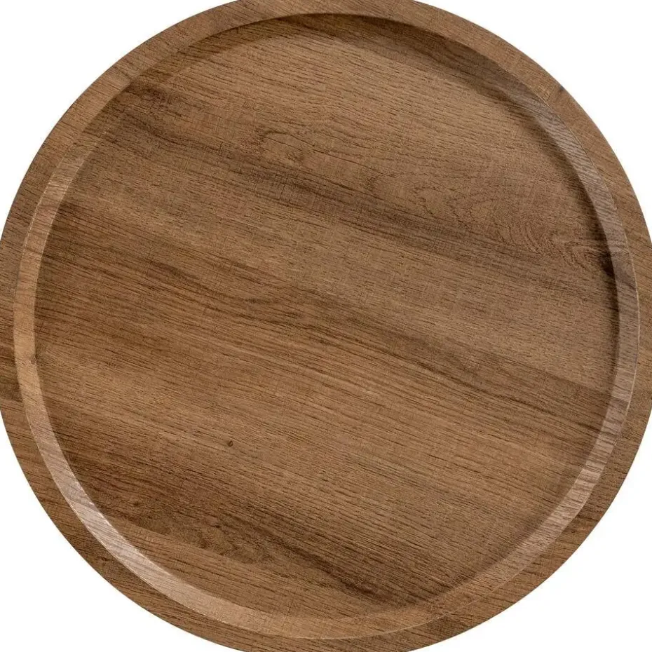 CLP Bijzettafel Aspen mat zwart Frame - Hout - bruin