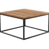 CLP Bijzettafel Manteo mat zwart Frame - Hout - eik