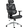 CLP Bureaustoel Deshler chroom Frame - Netweefsel - zwart