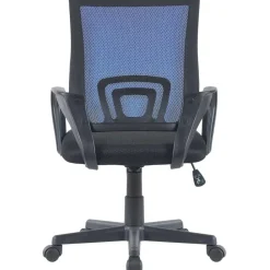 CLP Bureaustoel Genius zwart Frame - Kunstleer - blauw