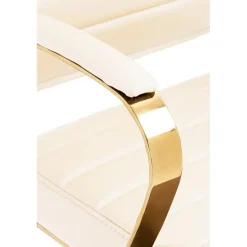 CLP Bureaustoel Havanna goud Frame - Kunstleer - creme