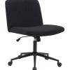 CLP Bureaustoel Kingman zwart Frame - Stof - zwart
