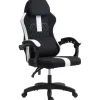 CLP Bureaustoel Miltona zwart Frame - Stof - zwart/wit