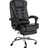 CLP Bureaustoel Oxygen chroom Frame - Kunstleer - zwart