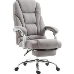 CLP Bureaustoel Pacific chroom Frame - Stof - grijs