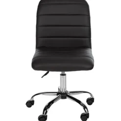 CLP Bureaustoel Redding chroom Frame - Kunstleer - bruin