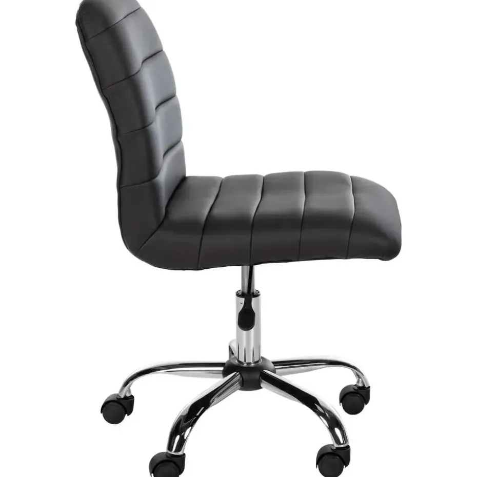 CLP Bureaustoel Redding chroom Frame - Kunstleer - bruin
