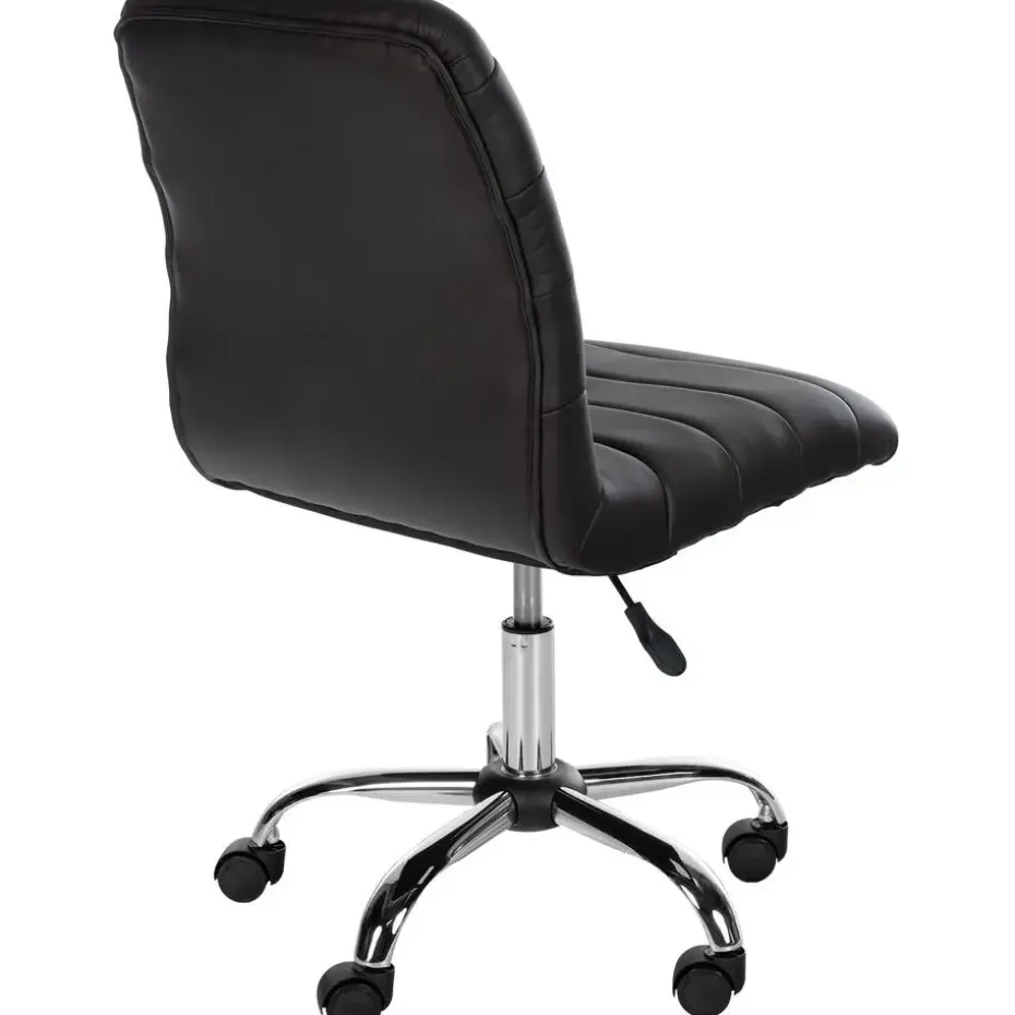 CLP Bureaustoel Redding chroom Frame - Kunstleer - bruin