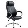CLP Bureaustoel Salford chroom Frame - Echt leer - zwart