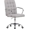 CLP Bureaustoel Terni chroom Frame - Stof - grijs
