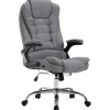 CLP Bureaustoel Thor chroom Frame - Stof - grijs