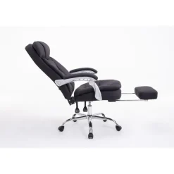 CLP Bureaustoel XL Troy chroom Frame - Stof - zwart