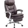 CLP Bureaustoel XL Troy chroom Frame - Kunstleer - bruin