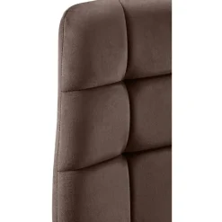 CLP Eetkamerstoel Antibes zwart Frame - Fluweel - bruin