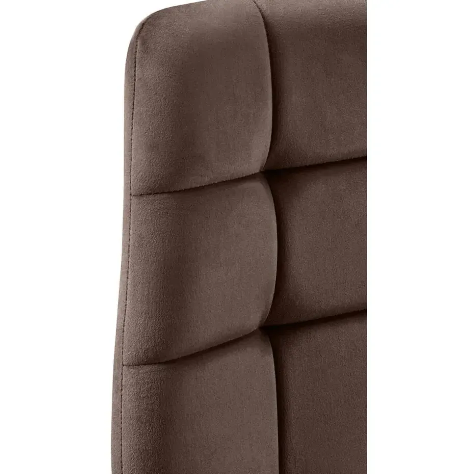 CLP Eetkamerstoel Antibes zwart Frame - Fluweel - bruin