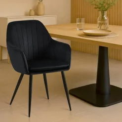 CLP Eetkamerstoel Cheryl zwart Frame - Metaal - zwart
