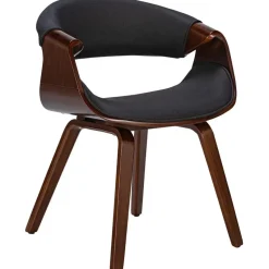 CLP Eetkamerstoel Foley walnoot Frame - Stof - walnoot/zwart