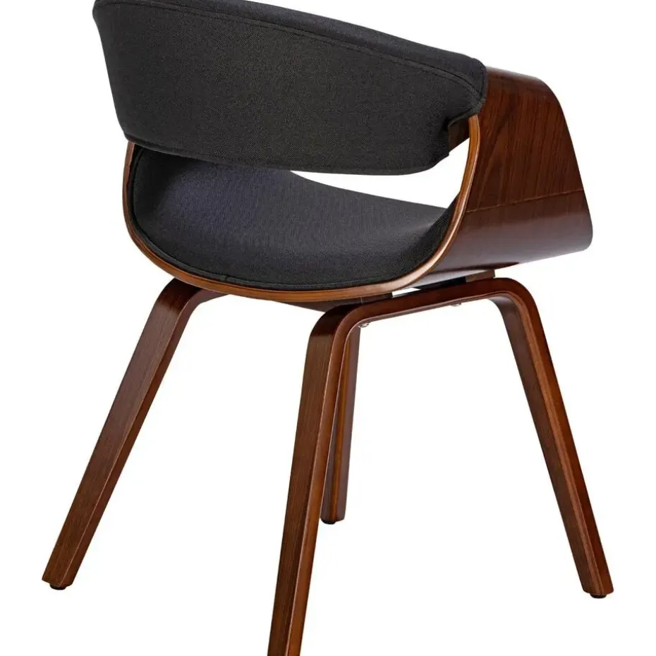 CLP Eetkamerstoel Foley walnoot Frame - Stof - walnoot/zwart