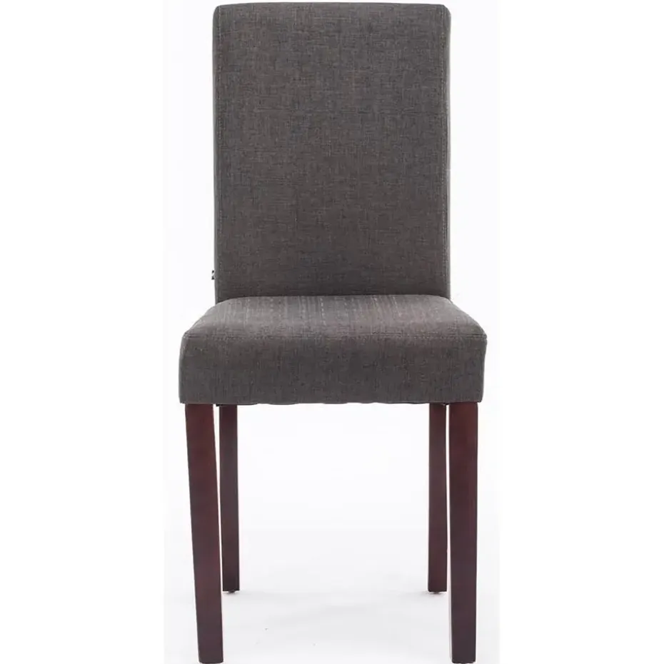 CLP Eetkamerstoel Ina cappuccino Frame - Stof - donkergrijs