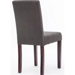 CLP Eetkamerstoel Ina cappuccino Frame - Stof - donkergrijs