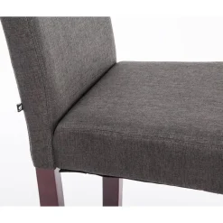 CLP Eetkamerstoel Ina cappuccino Frame - Stof - donkergrijs