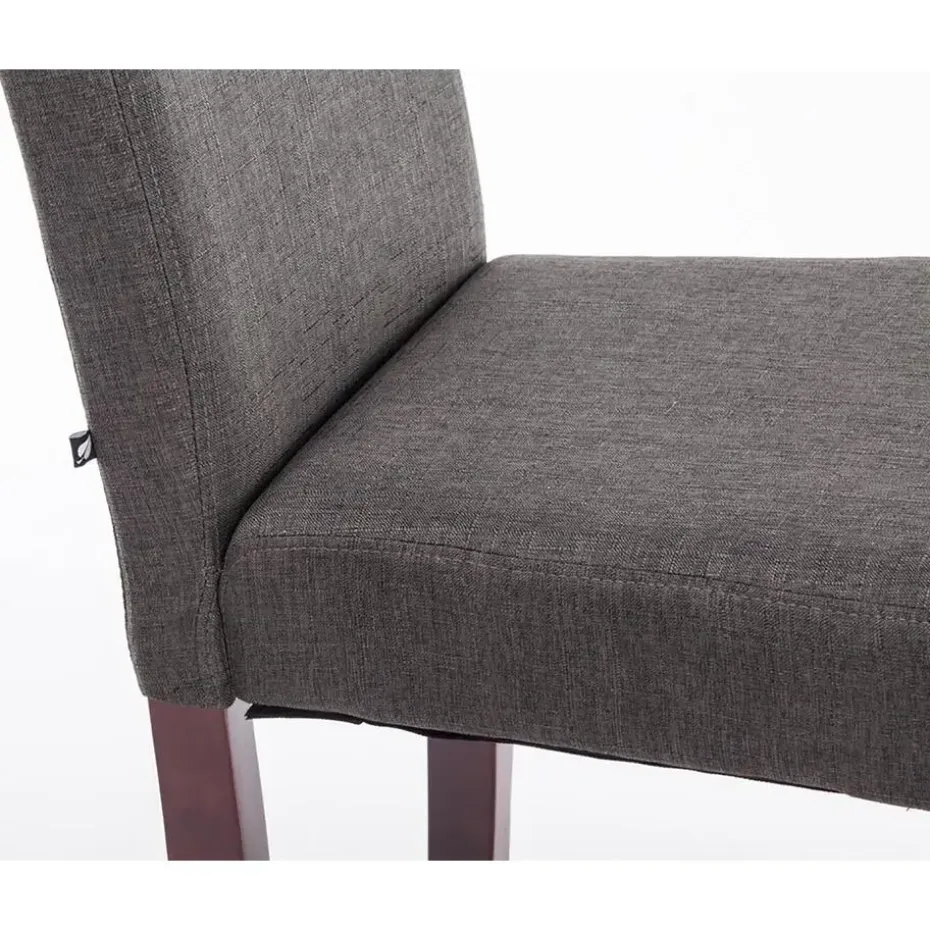 CLP Eetkamerstoel Ina cappuccino Frame - Stof - donkergrijs