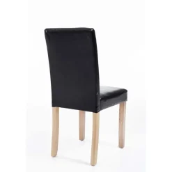 CLP Eetkamerstoel Ina natura Frame - Kunstleer - zwart