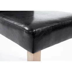 CLP Eetkamerstoel Ina natura Frame - Kunstleer - zwart