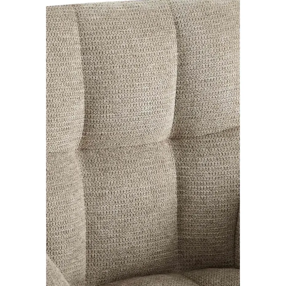 CLP Eetkamerstoel Jonah zwart Frame - Stof - taupe