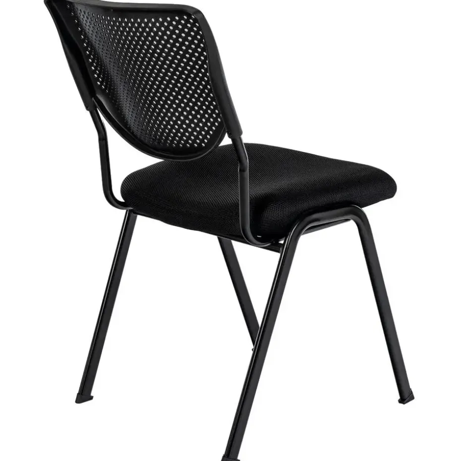 CLP Eetkamerstoel Kaber zwart Frame - Stof - zwart/zwart