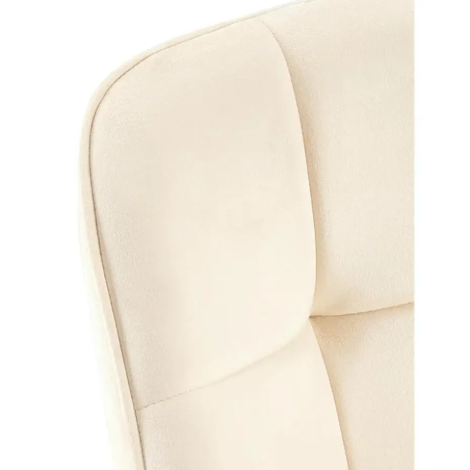 CLP Eetkamerstoel Roseville zwart Frame - Fluweel - creme