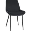 CLP Eetkamerstoel Victoria zwart Frame - Fluweel - zwart