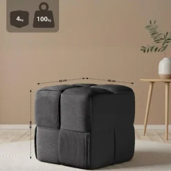CLP Hocker Forinta Ribstof - donkergrijs