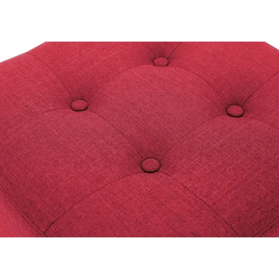 CLP Hocker Pharao antiek licht Frame - Stof - rood