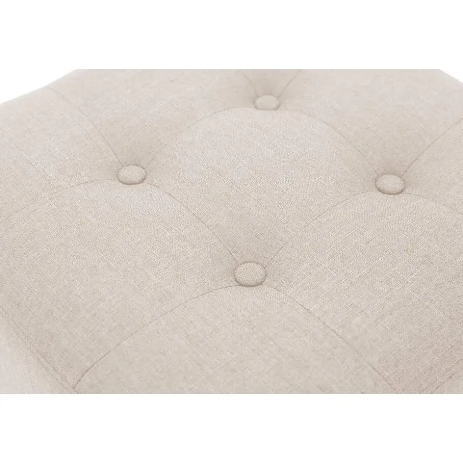 CLP Hocker Pharao antiek licht Frame - Stof - creme