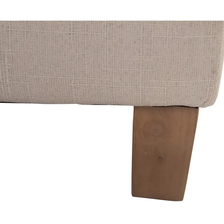 CLP Hocker Pharao antiek licht Frame - Stof - creme