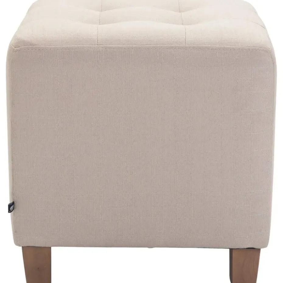CLP Hocker Pharao antiek licht Frame - Stof - creme