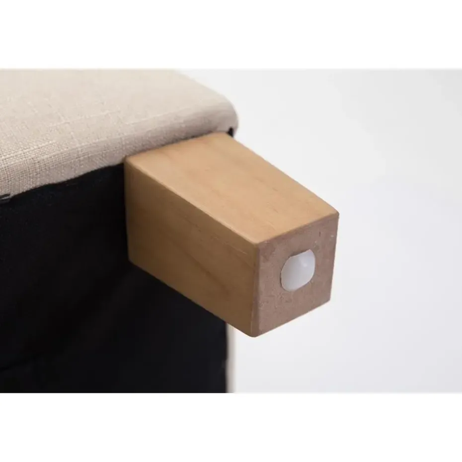 CLP Hocker Pharao antiek licht Frame - Stof - creme